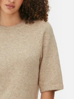 Wijdvallend Gebreid T-shirt
