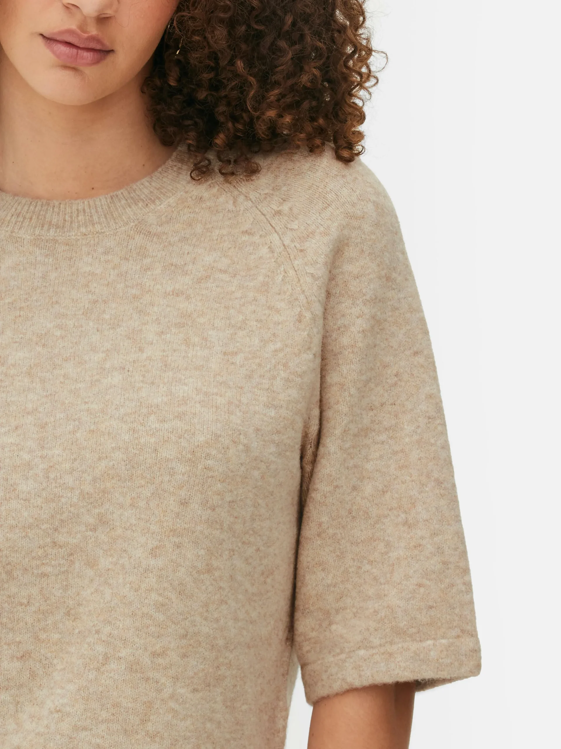 Wijdvallend Gebreid T-shirt