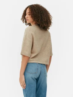 Wijdvallend Gebreid T-shirt