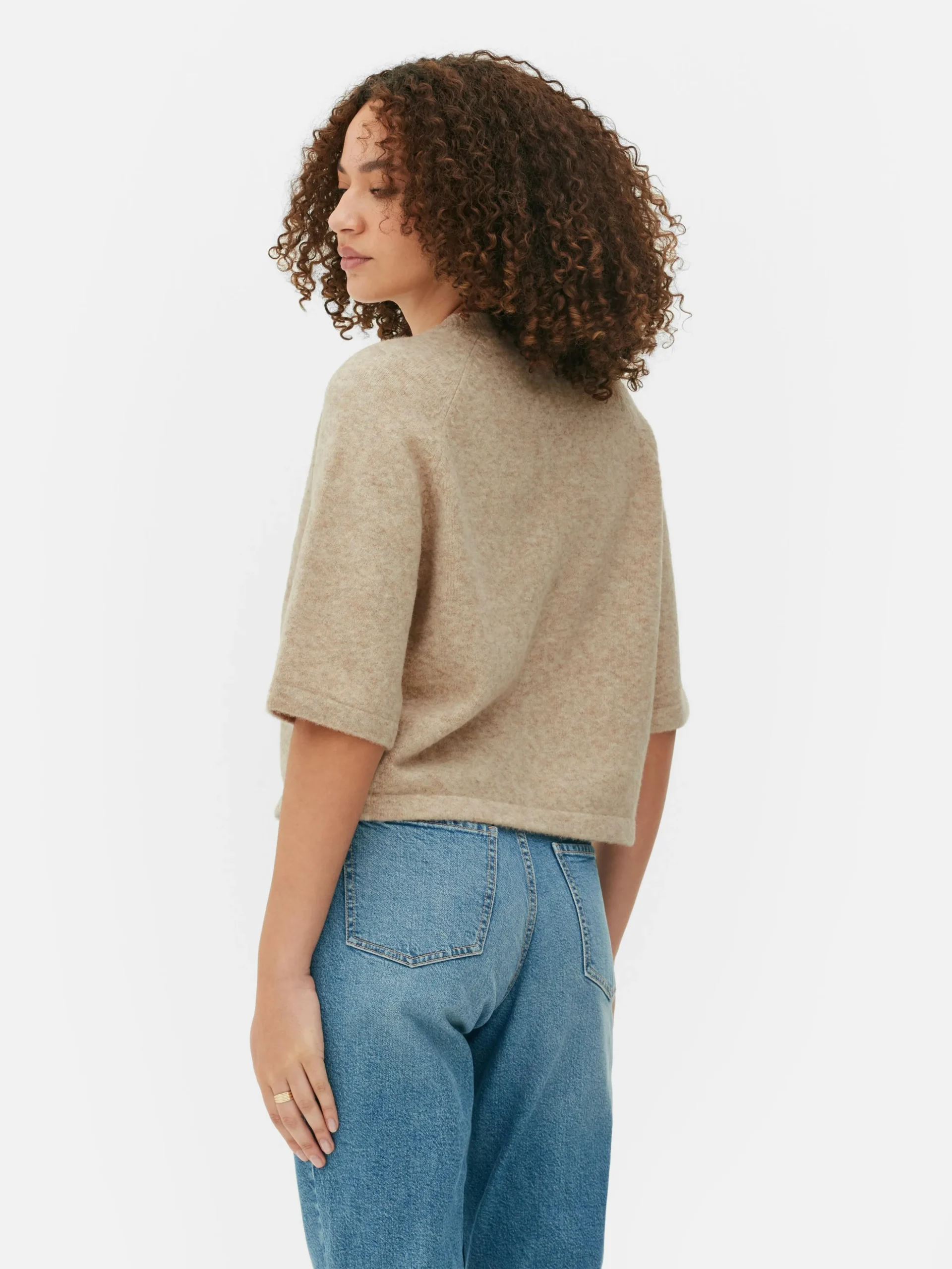 Wijdvallend Gebreid T-shirt