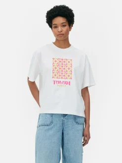 Wijdvallend T-shirt Met Grafische Print