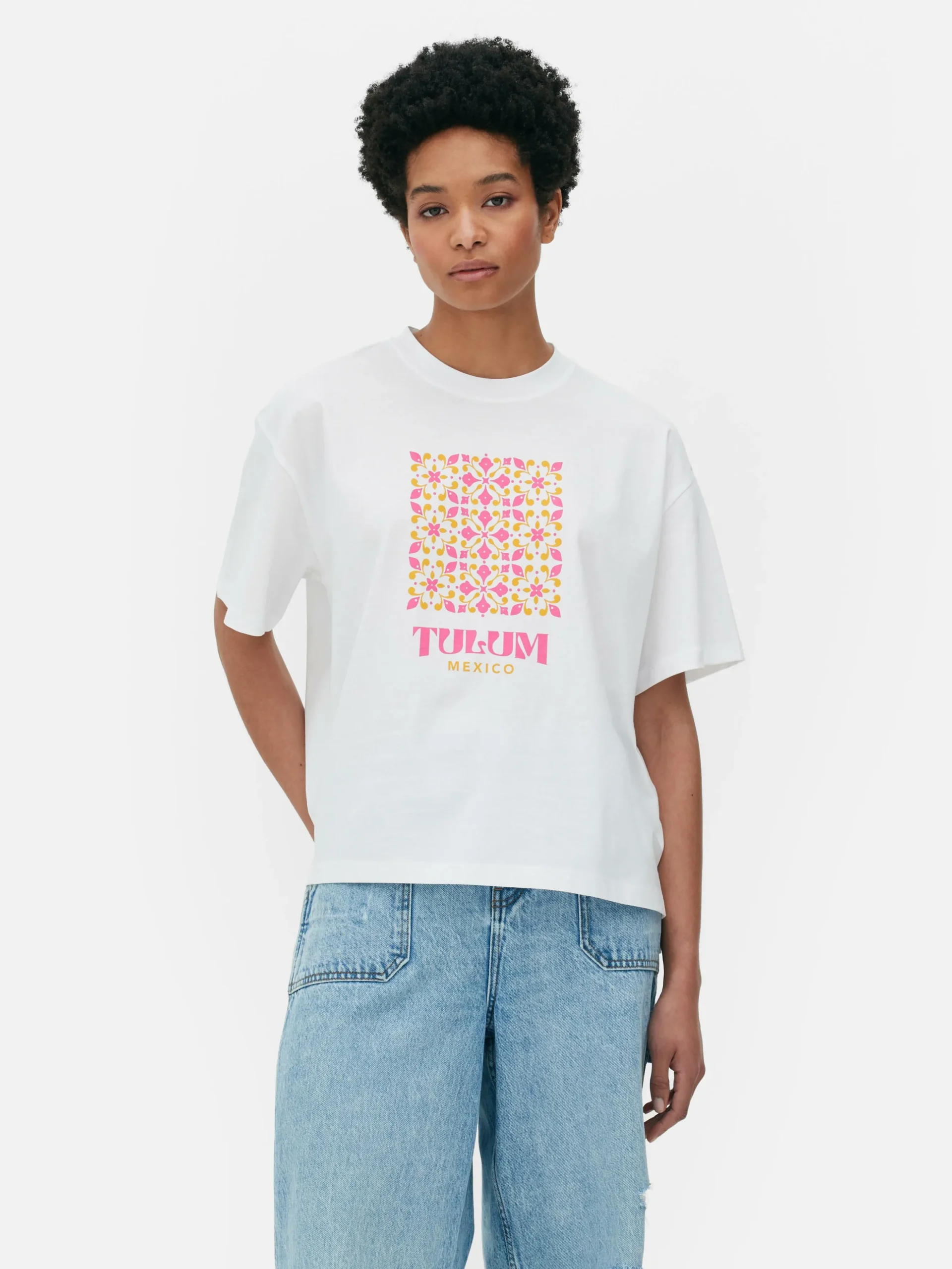 Wijdvallend T-shirt Met Grafische Print