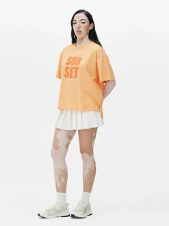 Wijdvallend T-shirt Met Grafische Print