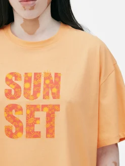 Wijdvallend T-shirt Met Grafische Print