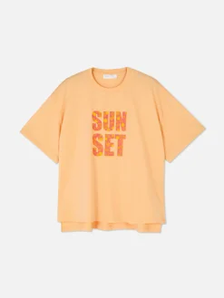 Wijdvallend T-shirt Met Grafische Print