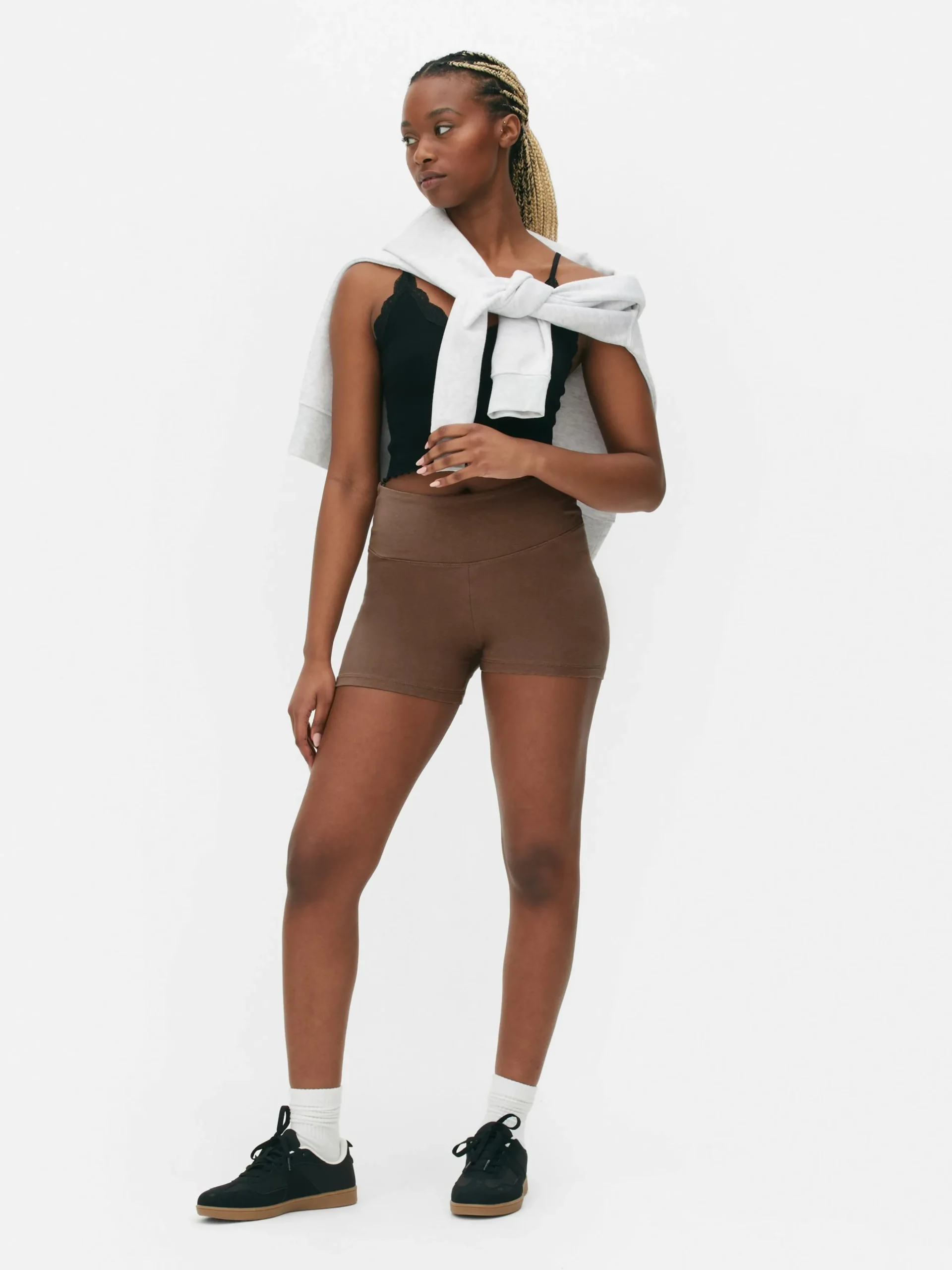 Yogashort Met Hoge Taille, Set Van 2